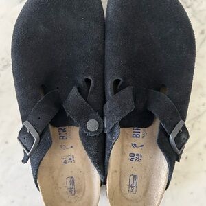 Navy Birkenstock Boston Clog